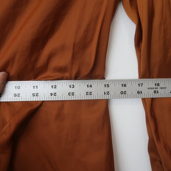 Brochu Walker Madsen Midi Shirt Dress Satin Turmeric Size XS - Picture 12 of 12